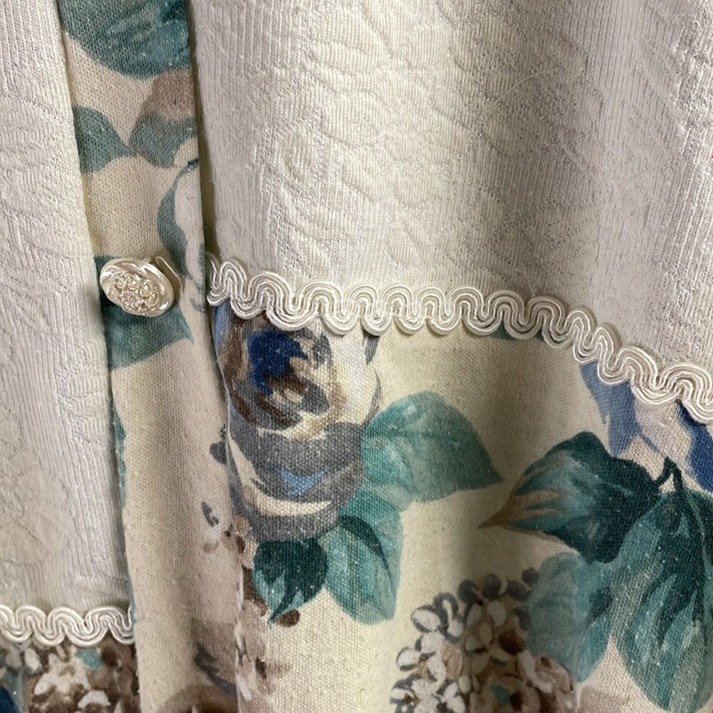 SEASON TICKET Vintage Cottagecore Floral Lightweight Sweatshirt Top Size 2X - Picture 9 of 9